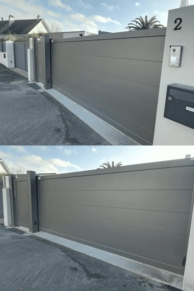 Pose d'un nouveau portail coulissant motorisé