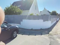 Clôture lames persiennees en PVC